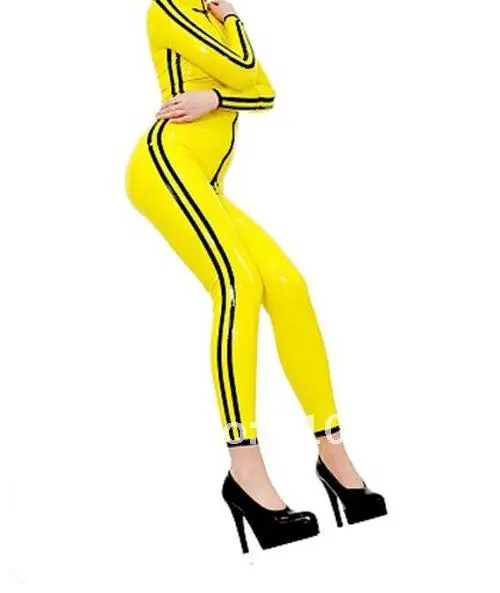 Fantasy shining yellow latex rubber bodysuit - AliExpress