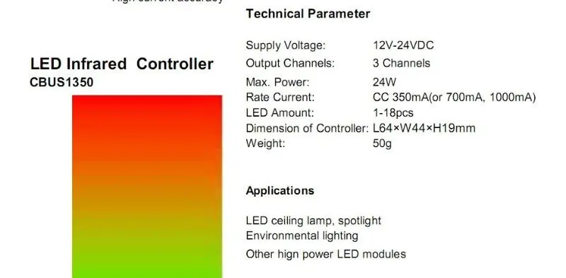 Постоянный ток 0-10В к светодиодный pwm регулятор, 24 Вт