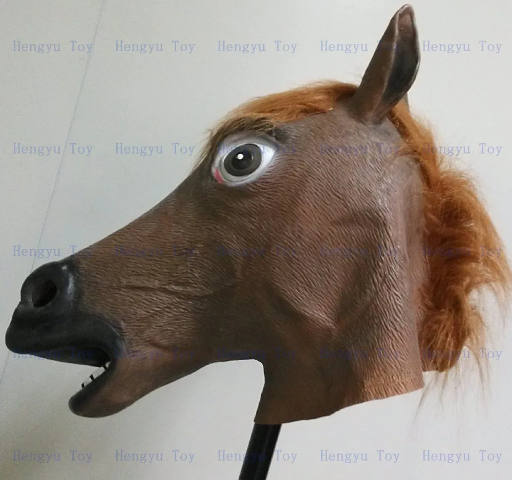 Реалистичный высококачественный 3D фильм Лошадь Животное роскошный реквизит латексная маска для мужчин и женщин Хэллоуин вечерние Косплей