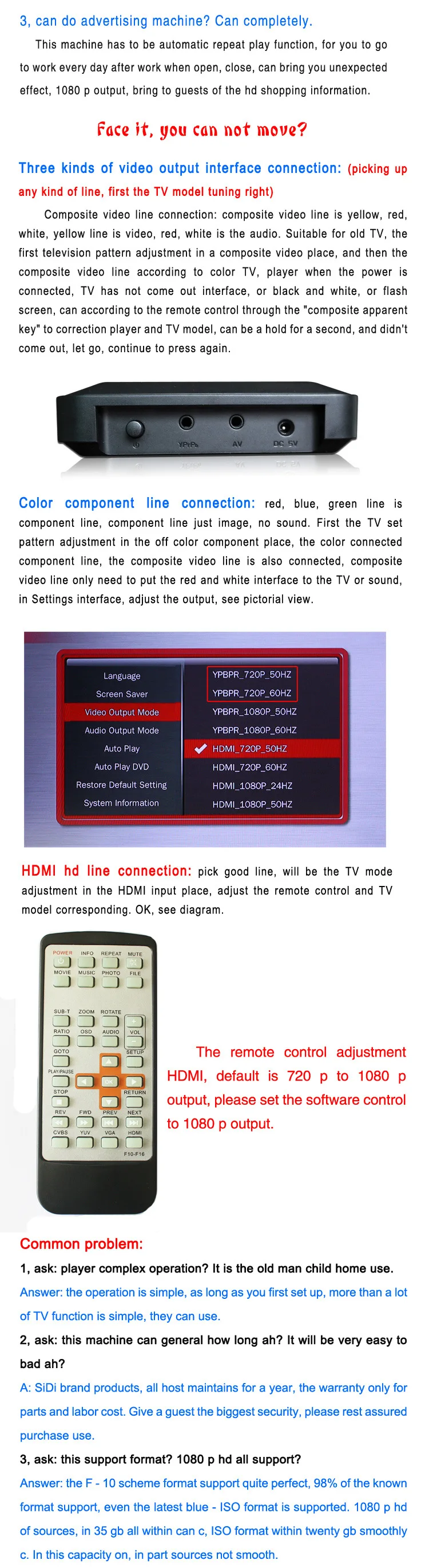 Мини Full HD 1080p Media Player USB/SD RMVB RM H.264 MKV AVI VOB с AV, YUV, HDMI Mini Hdd плеер с HDMI кабель