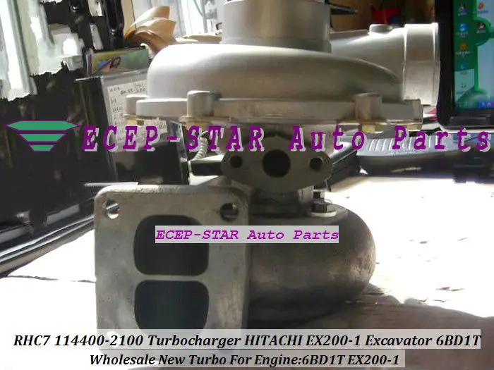 Турбинный Турбокомпрессор RHC7 114400-2100 1-14400-2100 NH170048, пригодный для экскаватора HITACHI EX200-1 6BD1T 6BD1-T