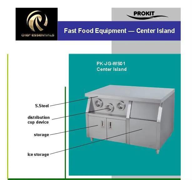 Pkjg-ws01 быстро Еда оборудование на коммерческий центр острова