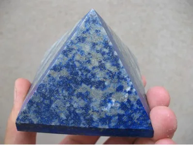 Большая редкая Природа Синий Лазурит кристаллическая пирамида ТОЧКА заживления