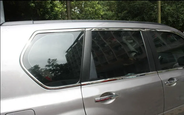 Для Nissan X-Trail 2008 2009 2010 2011 2012 2013 Нержавеющая сталь Полный оконной хромированная отделка отделкой 10 шт. украшение автомобиля