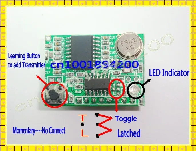 РЧ плавающий код декодирующий ресивер модуль+ 2 передатчика DC 5V 4CH ttl выход обучения мгновенное переключение с защелкой RX TX 315/433