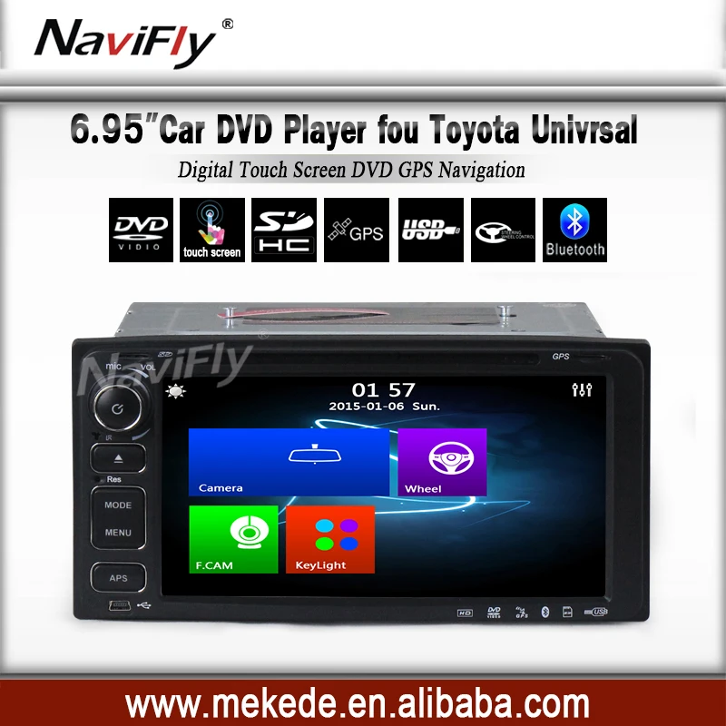  6.95 inch Car DVD Player Navigation Bluetooth GPS for Toyota Sequoia RAV4 Hiace Highlander Yaris Corolla 2001 2002 2003 to 2009 