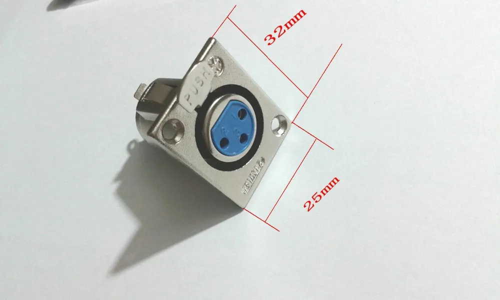 50 шт. XLR 3-контактный разъем шасси Панель установленный гнездо адаптера