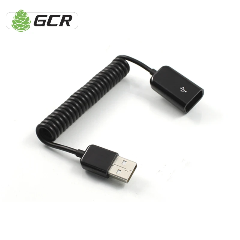 GCR Extension USB Cable 0.5m 1m Coiled Extender Male to Female Data for Smartphones MP3 MP4 Tablets GPS Camera HDD | Электроника