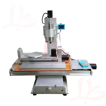 

wood carving Column type 5 axis cnc engraving machine 6040 1500W spindle mini router with free cutter vise collet drilling