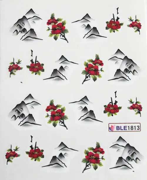 20 листов/много смешанных ble1808-1818 серии Симпатичные передача воды Стикеры ногтей Стикеры