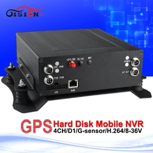 720P GPS HD HDD Car Nvr Free Shipping 4CH H.264 Alarm Input/Output RJ45 Interface Cyclic Recording GPS Tracker Mobile Nvr
