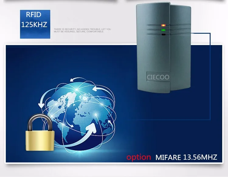 proximity ID waterproof IP68 card reader work with Access control board