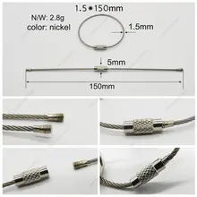 Китай завод прямой 10/шт. многоразмерный нержавеющей стали кольцо веревка висячий шарик провода