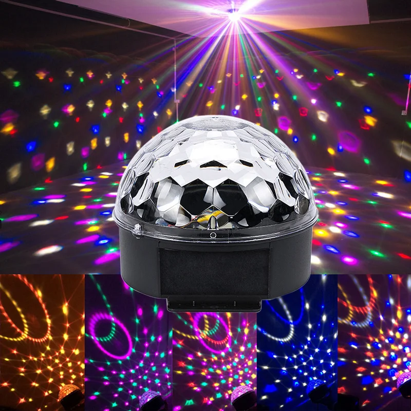 1xAutomic Digital RGB LED Crystal Magic Ball Flash Mini Disco DJ KTV