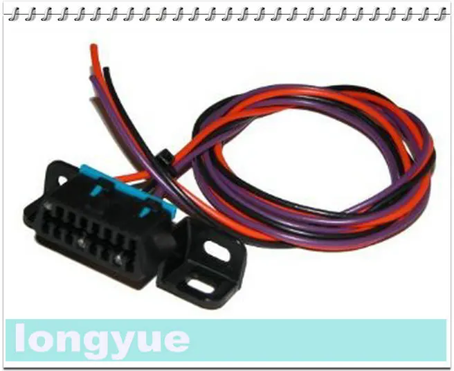 10 шт. OBD2 OBDII Соединительный разъем жгута 30 см провода