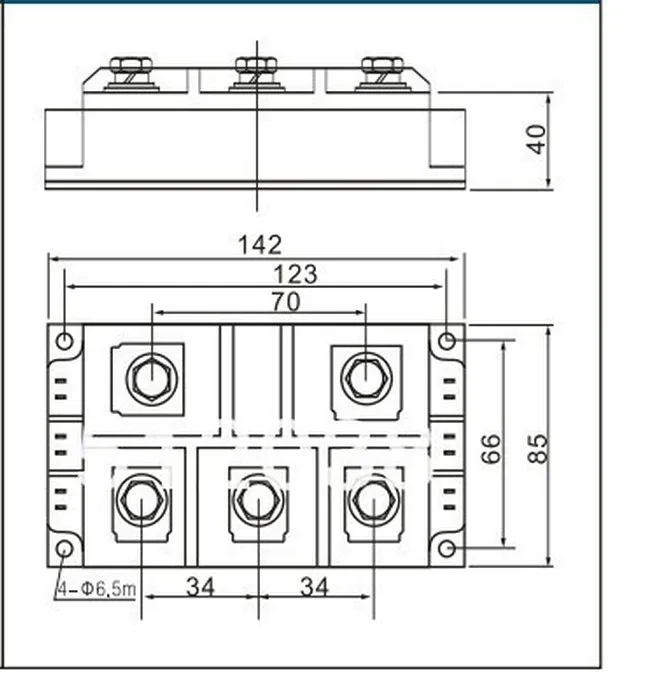 MDS500A 3 фазы диодный мостовой выпрямительный модуль 500A Amp 1600 V