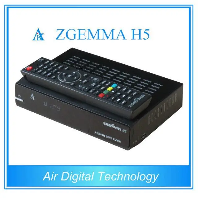 

10pcs/lot New Powerful HEVC/H.265 DVB-S2+T2/C Hybrid Twin Tuners ZGEMMA H5 FTA High CPU Dual Core Linux OS E2 Satellite Receiver