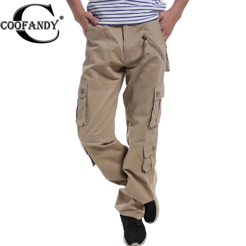 COOFANDY Men Cargo Pants Men Loose Baggy Tactical Trousers