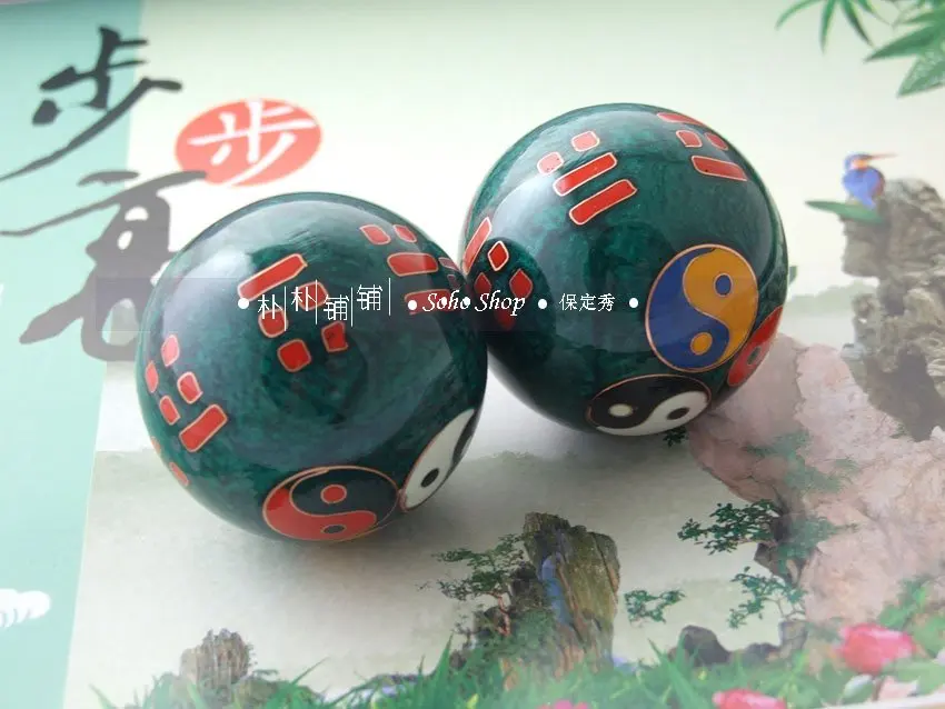 50 мм 40 мм китайские шарики baoding, перегородчатая Taichi дизайн в разных цветах. Chiming Фитнес мяч. Домашний подарок. Бумажная коробка