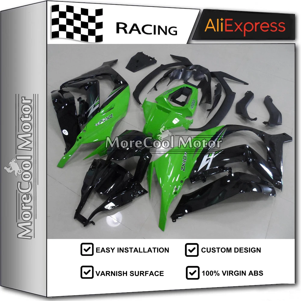 

Fairing Fit ZX10R 11 12 13 ZX-10R 2011 2012 2013 Ninja Injection Mold Green Black Aftermarket Fairing Bodywork