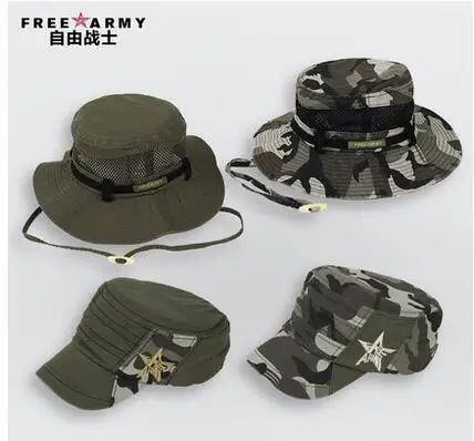 Мужская шляпа в стиле милитари Повседневная большая камуфляжная хип хоп