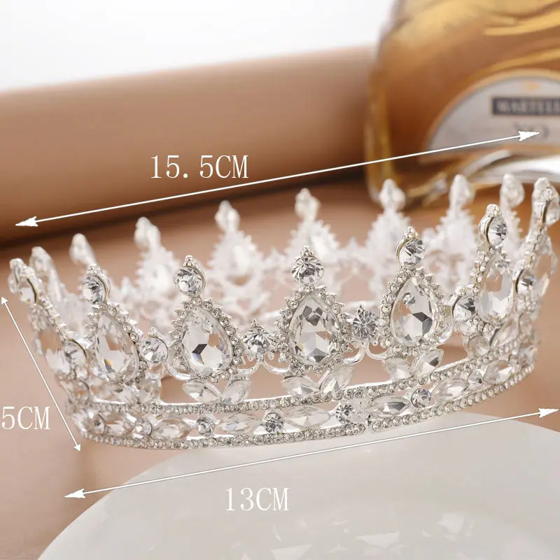 SHOSIXUAN Hot European Designs Vintage Peacock Crystal Tiara Wedding Crown Bridal Tiara Accessories Rhinestone Tiaras Crowns (10)