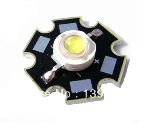 50 шт./лот высокой мощности led 3 w 12000 k-15000 k на 20 мм Звезда PCB