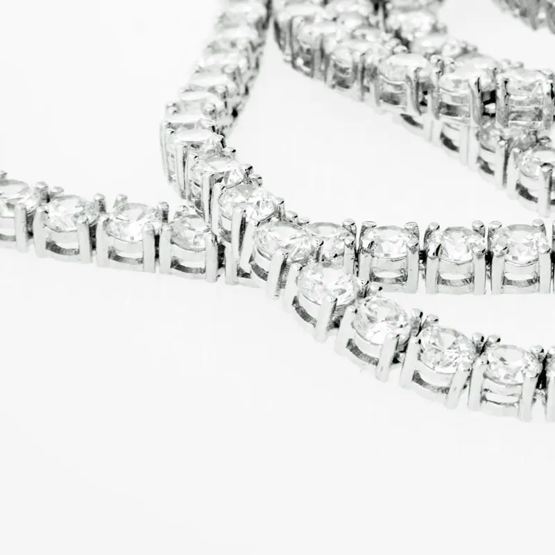 В Стиле Хип-хоп ювелирные изделия, ювелирные изделия Bling, лед из ювелирных изделий, мужчины цепи, 36 дюймов 4 мм мужчины ожерелье, hene94wh-4, белый cz