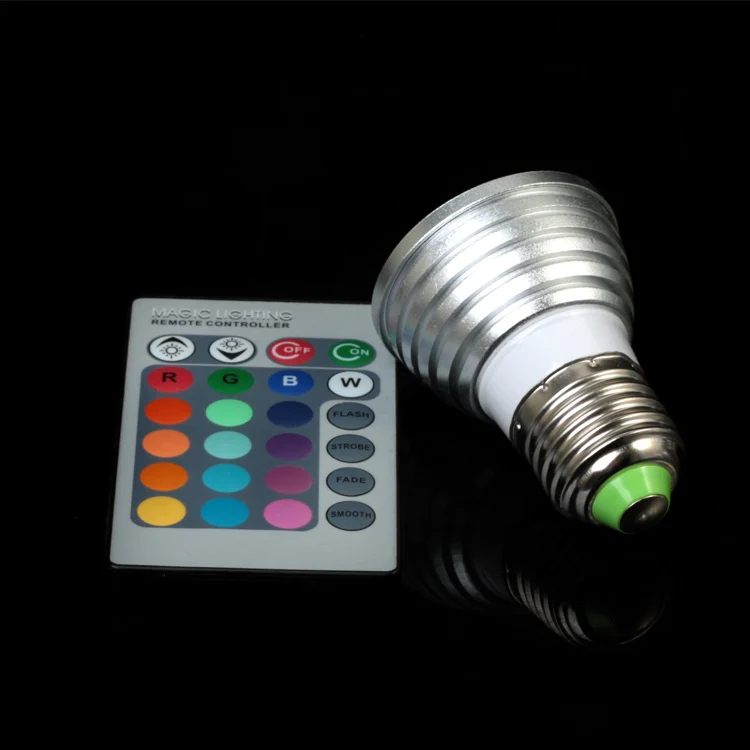 E27 3 Вт RGB светодиодный светильник лампа Точечный светильник Lampara RGB светодиодный светильник для дома вечерние светильник для бара декор с rgb-контроллером 110 В 220 В