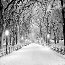 Beibehang 3d обои на заказ Настенная Наклейка черно-белая деревянная дорога снег ТВ установка настенная живопись фото обои для 3d