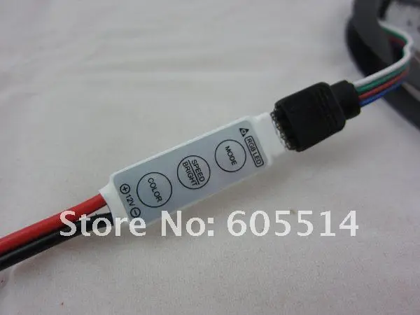 [Seven Neon] 50 наборов mini 3 клавиши DC12V контроллер светодиодной ленты/выключатели со светодиодным индикатором/светодиодный Усилитель для smd led света RGB светодиодные ленты
