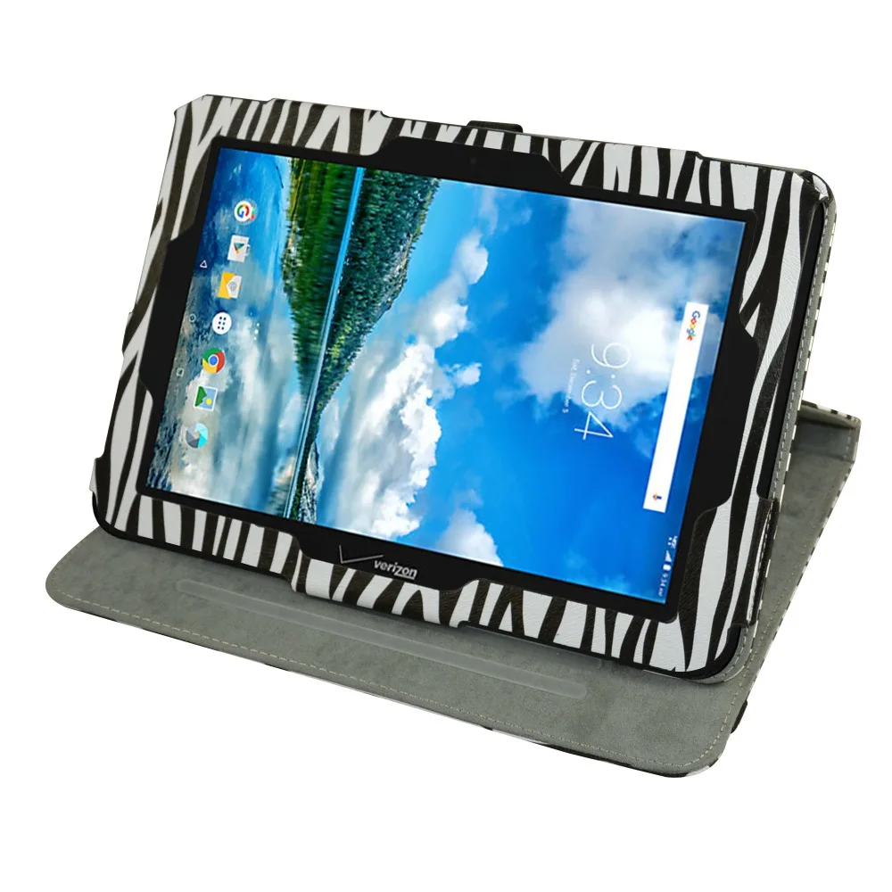 360 градусов вращающийся, поворотный кожаный милый чехол для 10," Verizon Ellipsis 10 Tablet