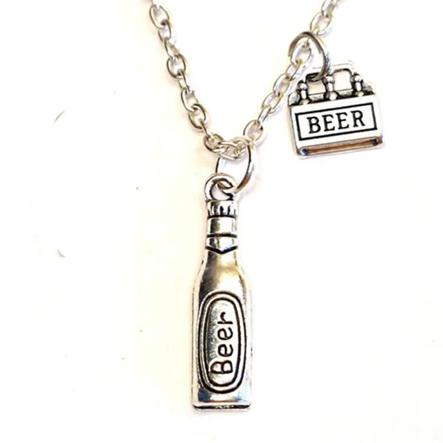 12pcs/lot Beer Necklace Beer Wine pendant Beer Charm, Wine Jewelry,Wine Charmin Pendant