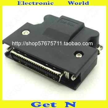 

2pcs SCSI Servo Connector CN50 Male Plastic Shell Screw Type 50P Plug Welding Adapter