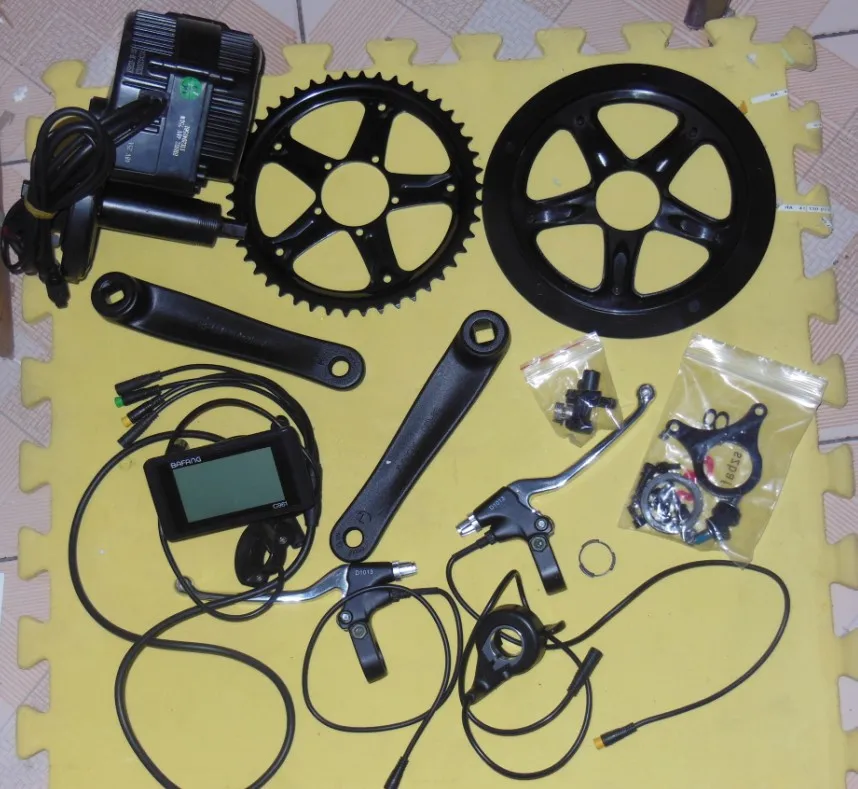 Clearance New model 8fun/bafang central drive motor 48Volt 750W complete kit for coverting electric bicycle 0