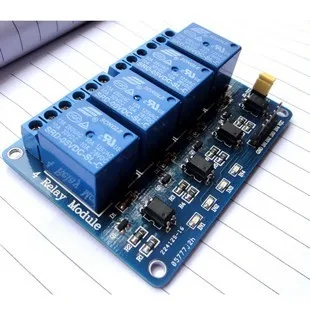 

With optical coupling 4-channel relay module, relay control panel with led relay output