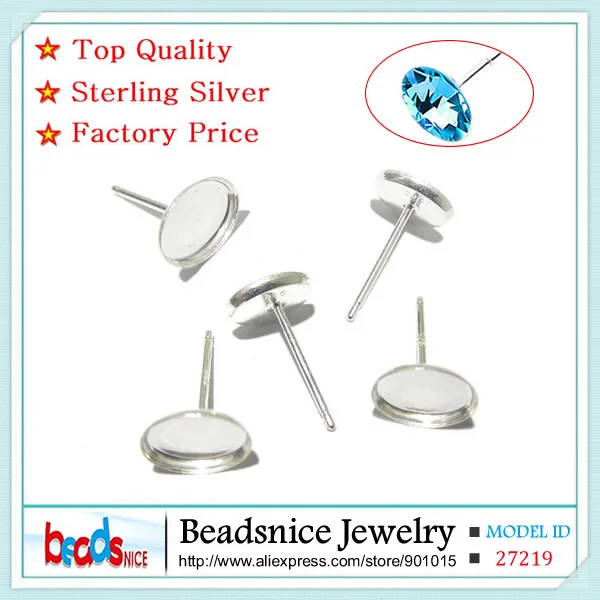 Beadsnice ID27259 стиль Сережка-гвоздик, Пост Серьги овальные подходят 7x5 мм Серьги установка кабошон