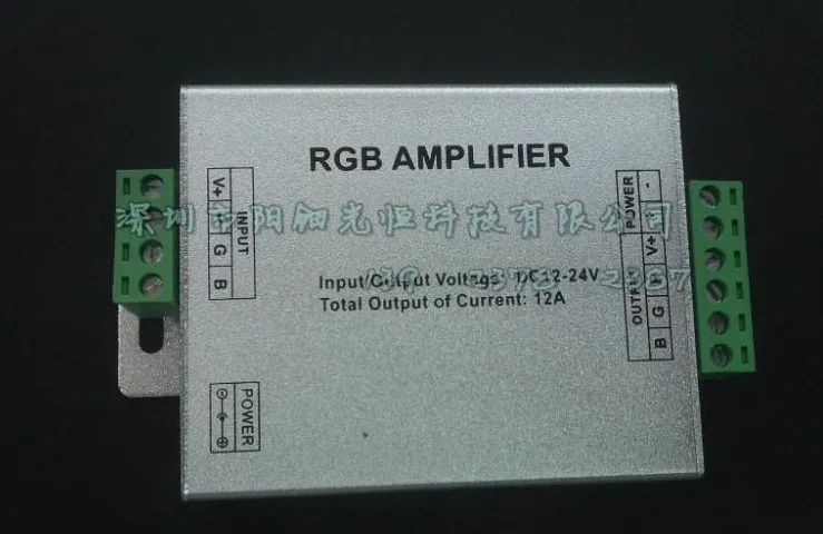 Светодиодный rgb-усилитель; DC12-24V вход, 12A ток используется для 3528 & 5050 SMD RGB светодиодные полосы света