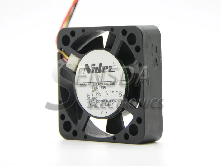 Для Nidec D04X-24TH DC24V 0.08A Сервер вентилятор охлаждения 127E81490 Сервер площадь Вентилятор 2-провода 40x40x10 мм