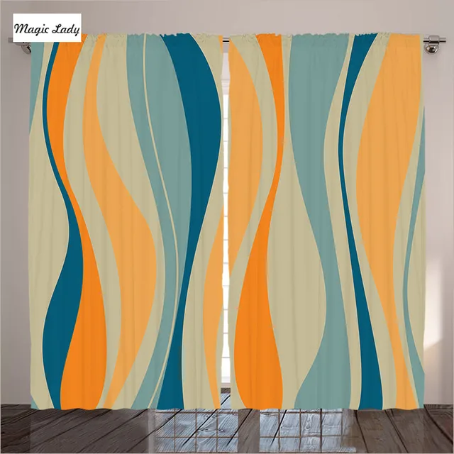 US $95.13 |Vorhänge für küche wohnzimmer schlafzimmer dekor vintage retro stil streifen orange blau abstrakte vorhänge für küche zimmer in ... US $95.13 |Vorhänge für küche wohnzimmer schlafzimmer dekor vintage retro stil streifen orange blau abstrakte vorhänge für küche zimmer in ...