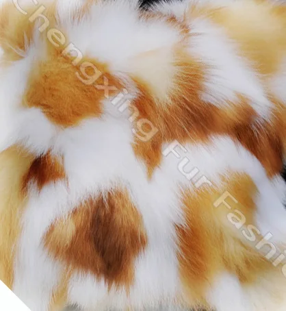 white with gold CX-D-33G плюшевый мех домашняя китайская фабрика Лоскутная настоящая лисица меховая подушка крышка - Цвет: white with gold