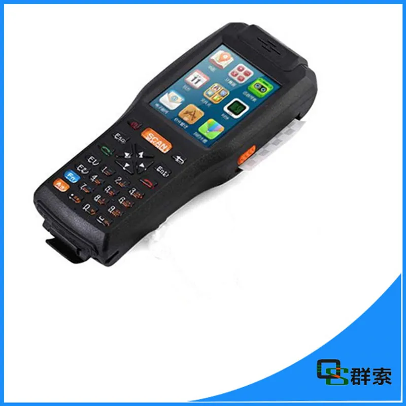 Handheld PDA android 1d barcode scanner with thermal printer in