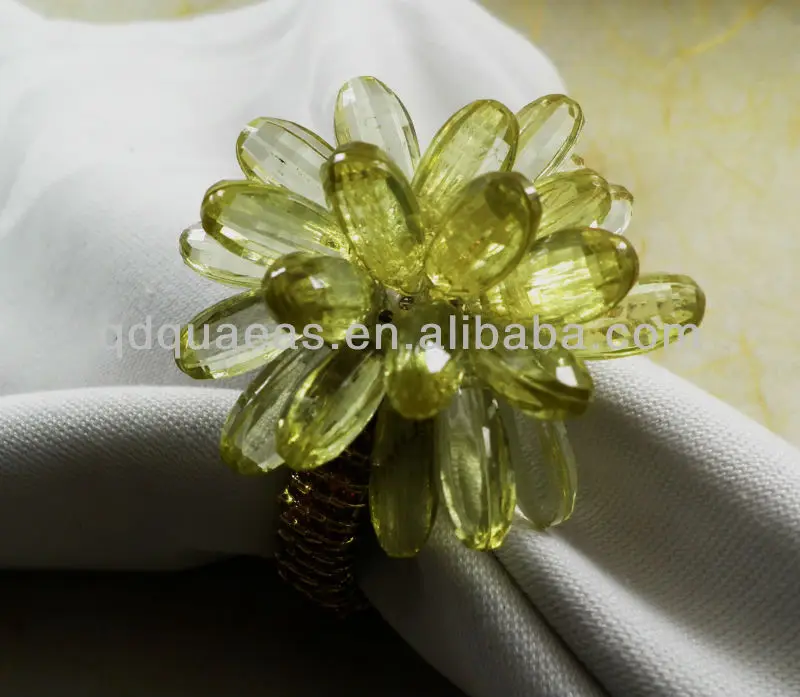 Продано на Aliexpress бисером кольцо для свадебных салфеток