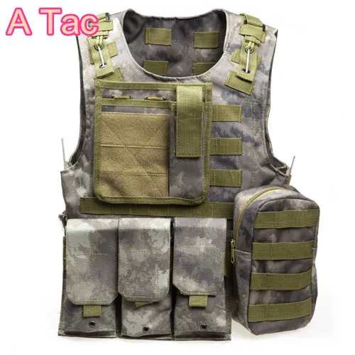 Мультикам Пейнтбол Airsoft Armour Тактический Военная Униформа штурма жилет нескольких Карманы Обучение Охота жилет Защитная одежда