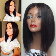 Brazilian Short Human Hair Bob Wigs For Black Women Virgin Straight Full Lace Bob Wig Short Haircut Layered Bob Lace Front Wigs