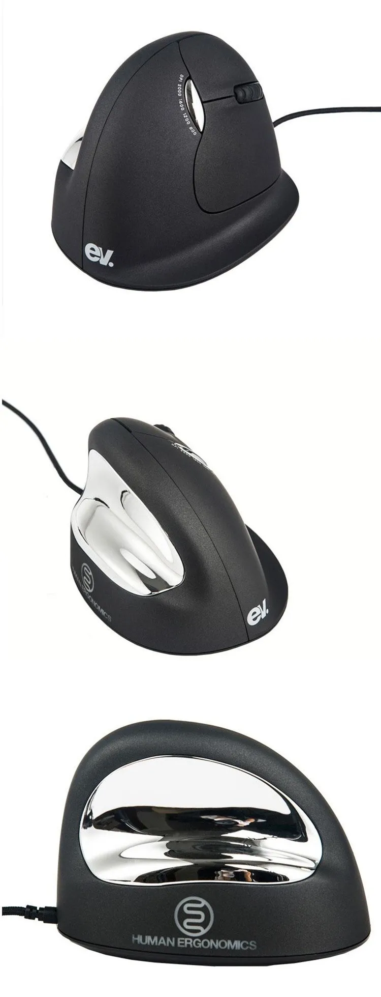 Новая EV-OP-022 Регулируемая 2400 dpi USB Проводная эргономичная Вертикальный Лазерный игровой мыши Ноутбук Настольная компьютерная мышь