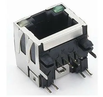 RJ45 Джек, со светом, RJ45 Outlet 8Pin 90 градусов 21 мм Бесплатная доставка