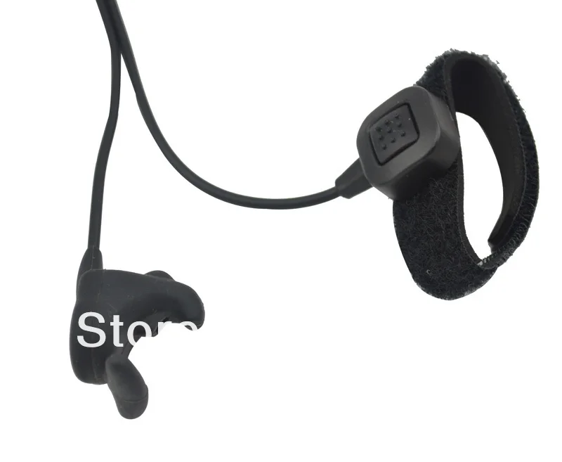 2-wired PRO Ear vibration Ear Bone w/кабель управления Finger PTT& MIC для Baofeng kenwood Wouxun Quansheng Weierwei HYT Puxing