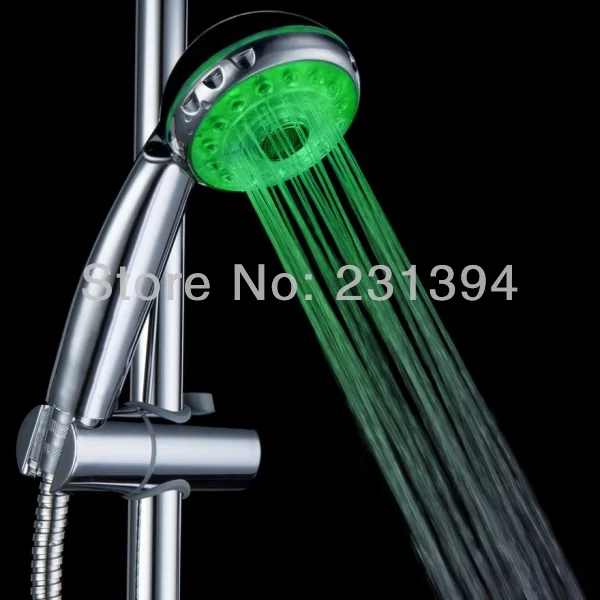 CY8008-A21 гидроэлектрический поток воды ABS Showerhead 3 цвета датчик температуры+ 7 цветов мигающий светодиодный ручной душ