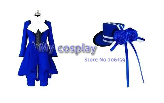 Аниме Black Butler Косплэй-черный Батлер Kuroshitsuji Ciel Phantom Детский костюм для вечеринок Косплэй Хеллоуин костюм Бесплатная доставка